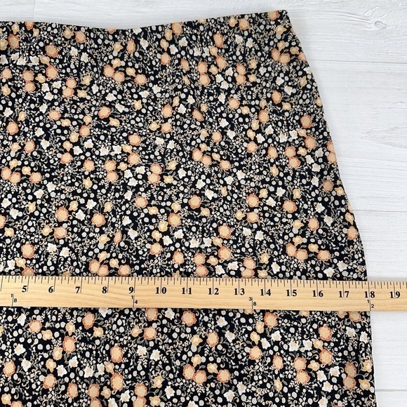 Nili Lotan x Target Liberty Floral Maxi A-Line Skirt Size Small Black Side Slit - Picture 12 of 14